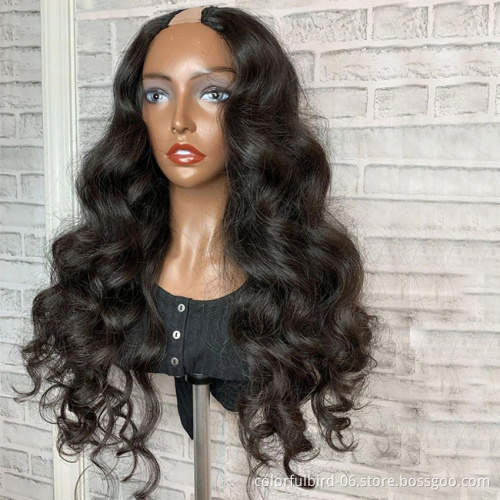 Brazilian hair U Part Wig Human Hair with Clips Cheap Upart body wave Half Wigs for Black Women Remy hair
